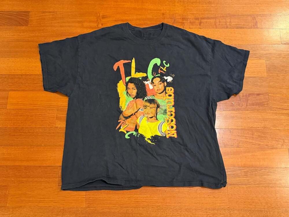 TLC No Scrubs 90s Retro Vintage Graphic T-Shirt Black XL